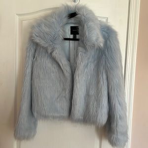Forever 21 Baby Blue Fur Coat